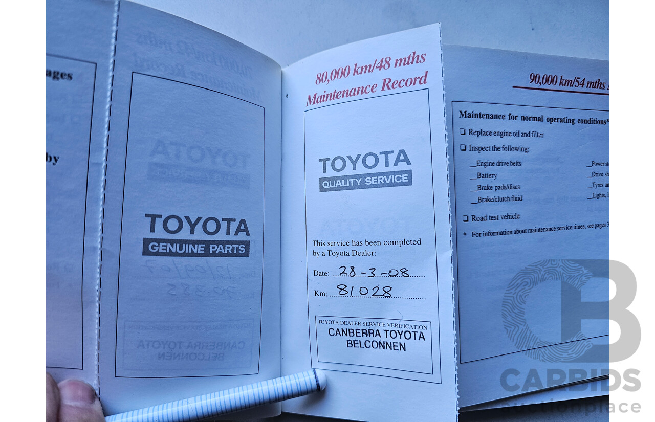 10/2001 Toyota Corolla Ascent ZZE122R 4d Sedan Blue 1.8L