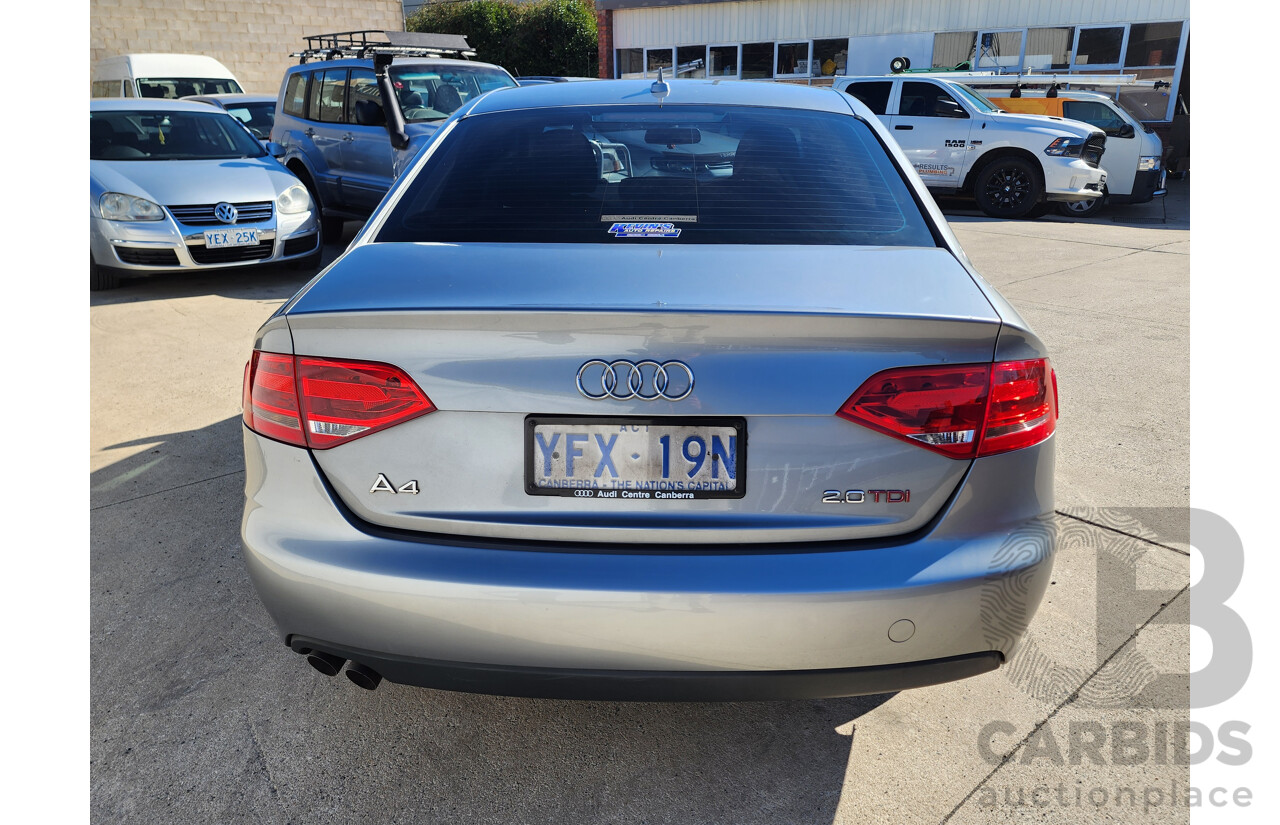 09/2009 Audi A4 2.0 TDI FWD B8 (8K) 4D Sedan Grey 2.0L