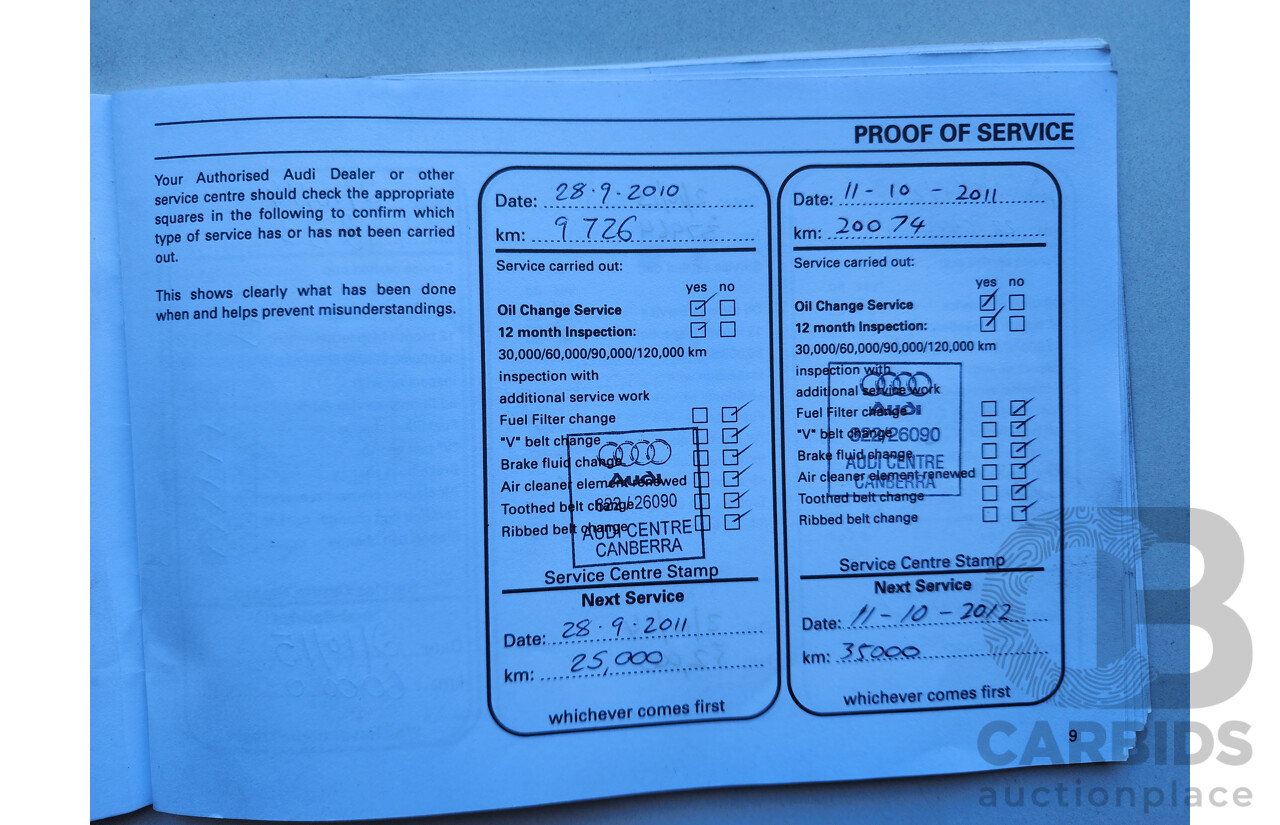 09/2009 Audi A4 2.0 TDI FWD B8 (8K) 4D Sedan Grey 2.0L