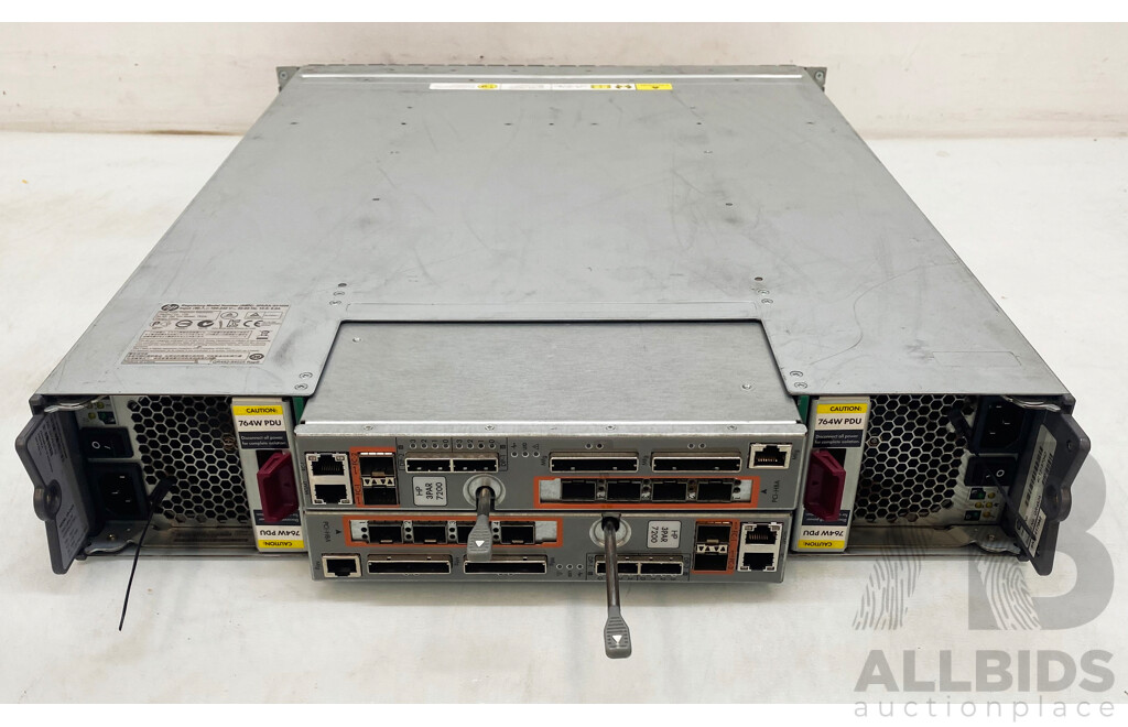 HP (3PARA-SV1009) StoreServ 7400 Hard Drive Array W/ 10.8TB Storage & Controller Modules