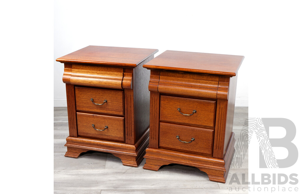 Pair of Nowra Mk-II Three Brawer Bedside Chests by Eastgate Furniture
