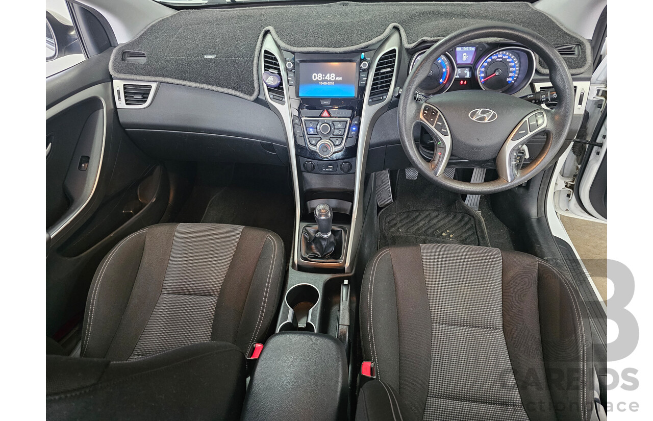 02/2016 Hyundai I30 ACTIVE 1.6 CRDi FWD GD4 SERIES 2 UPDATE 5D Hatchback White 1.6L