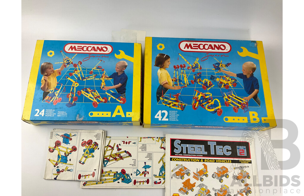 Meccano Junior Sets ‘A’ and ‘B’ in Original Boxes