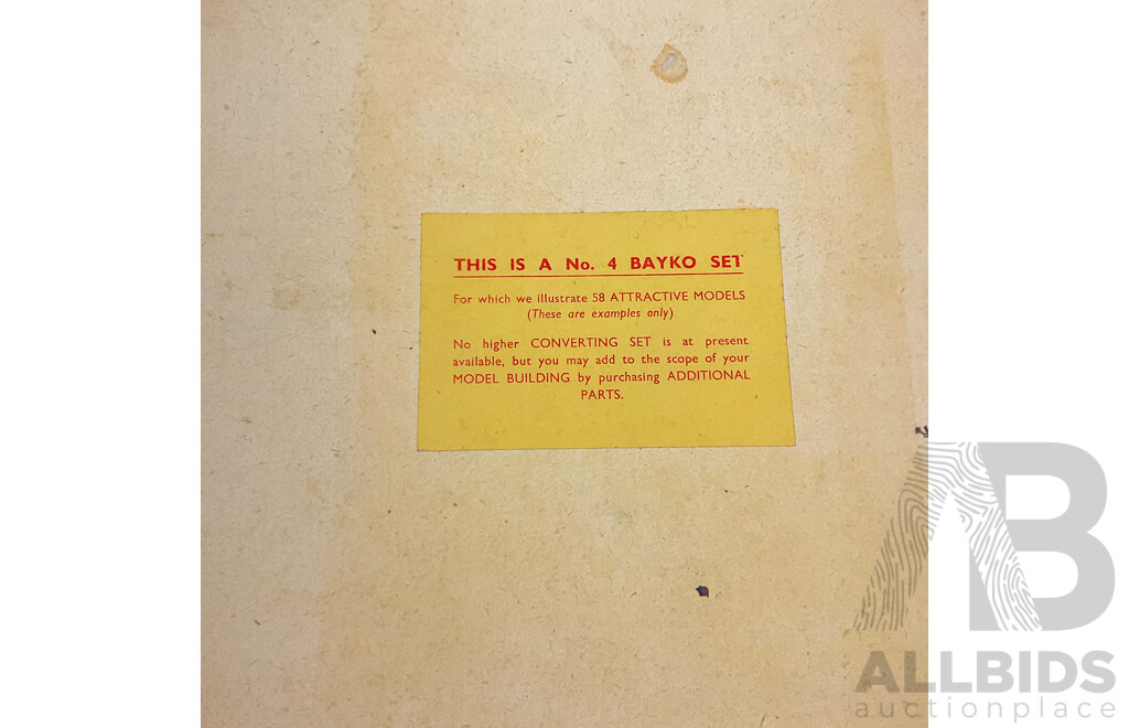 Vintage Bayko Building Set Number Four with Original Box Plimpton Engineering Co, Made in England