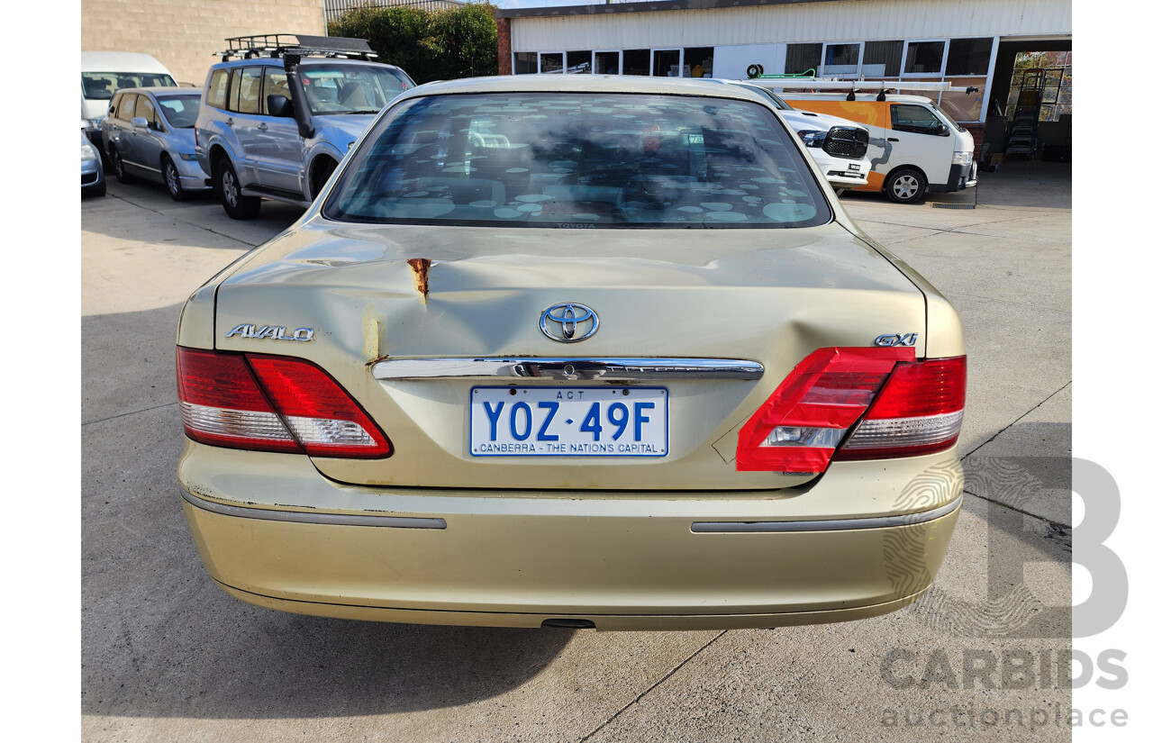 09/2004 Toyota Avalon GXi FWD MCX10R 4D Sedan Gold 3.0L