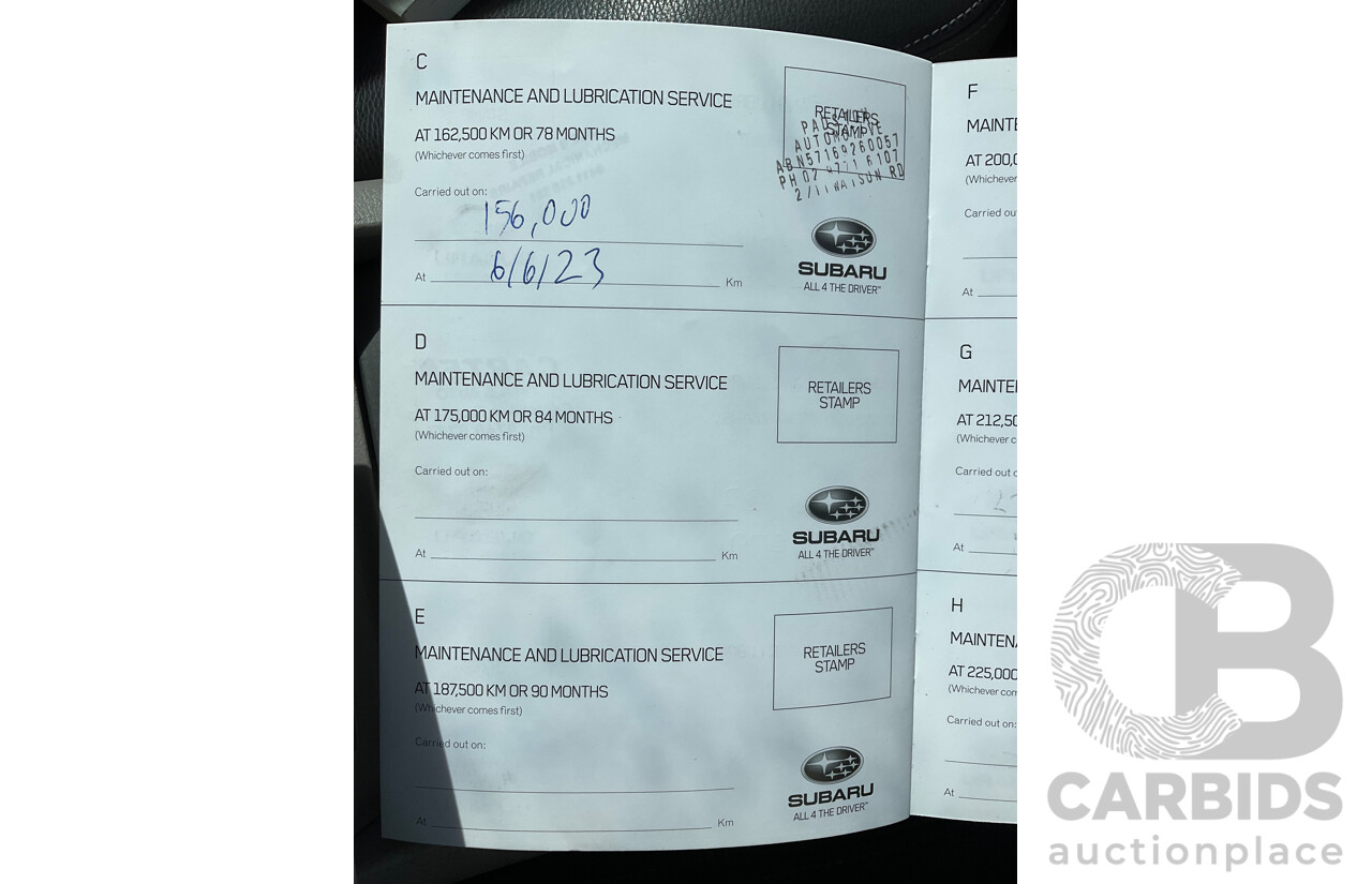 7/2013 Subaru Tribeca 3.6R Premium (AWD) MY13 4d Wagon White 3.6L - 7 Seater