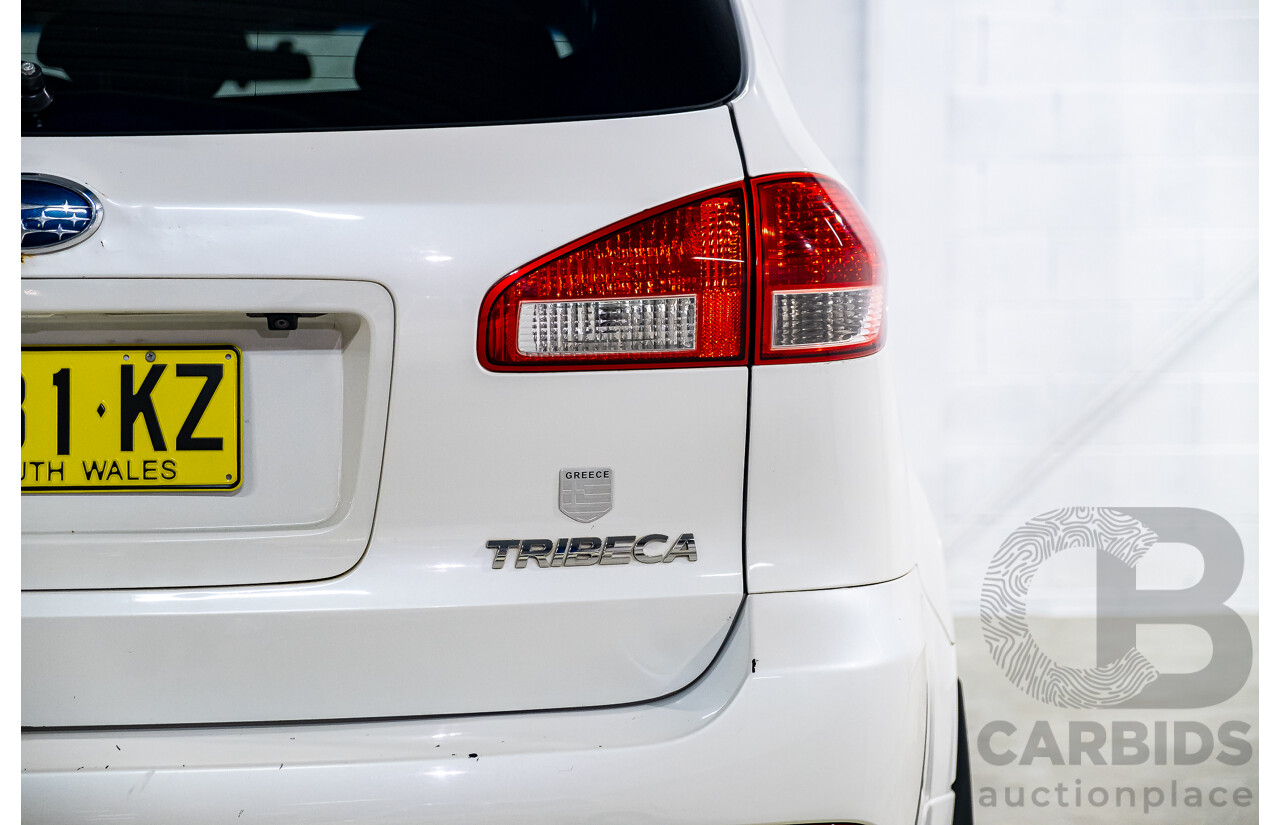 7/2013 Subaru Tribeca 3.6R Premium (AWD) MY13 4d Wagon White 3.6L - 7 Seater