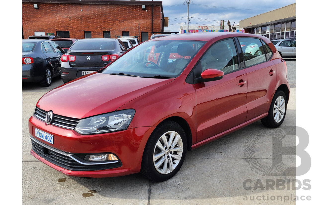 03/2016 Volkswagen Polo 81 TSI COMFORTLINE FWD 6R MY16 5D Hatchback Red 1.2L