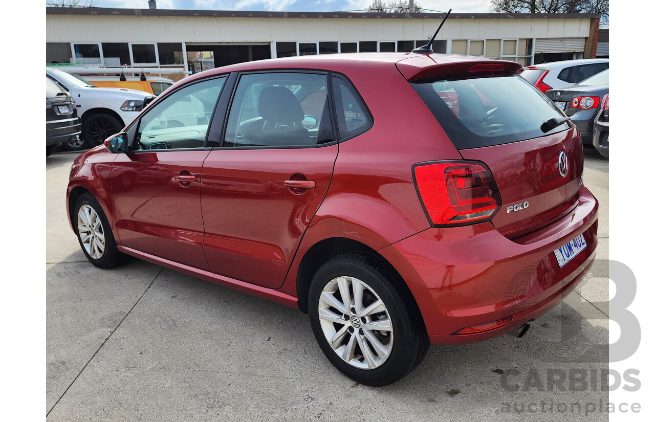 03/2016 Volkswagen Polo 81 TSI COMFORTLINE FWD 6R MY16 5D Hatchback Red 1.2L