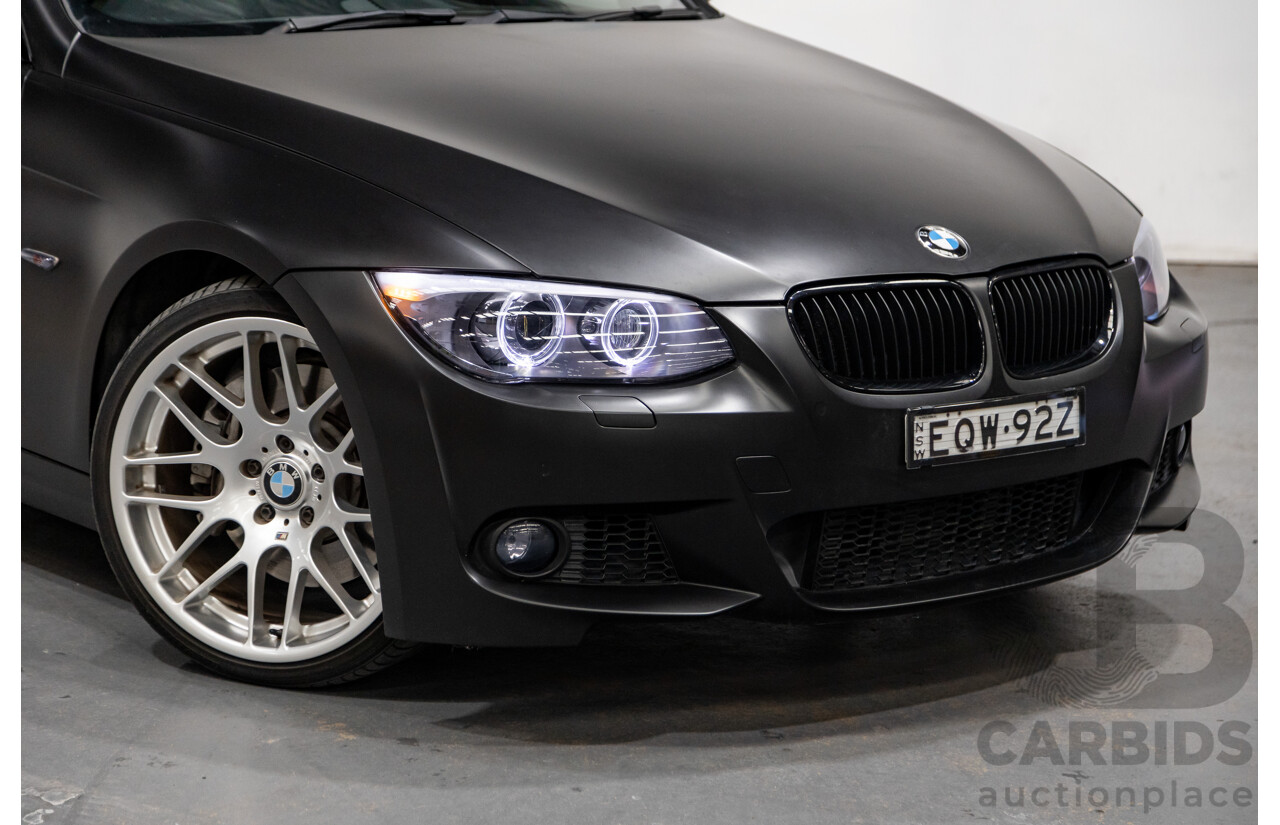 8/2010 BMW 335i M-Sport E92 MY10 2d Coupe Satin Black Wrap Turbo 3.0L