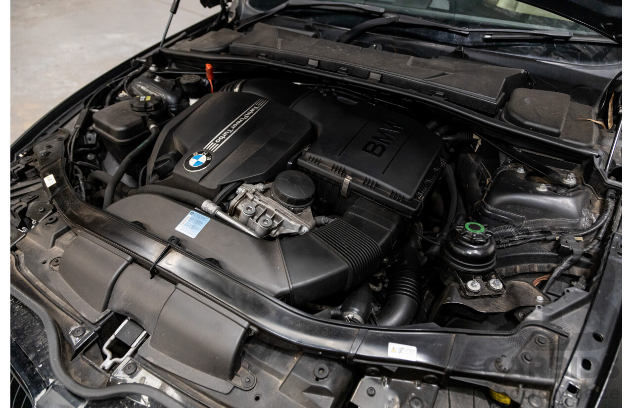 8/2010 BMW 335i M-Sport E92 MY10 2d Coupe Satin Black Wrap Turbo 3.0L