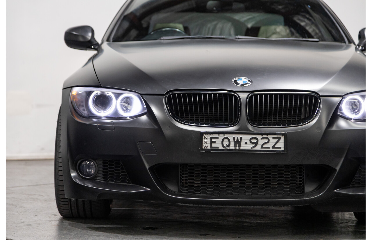 8/2010 BMW 335i M-Sport E92 MY10 2d Coupe Satin Black Wrap Turbo 3.0L