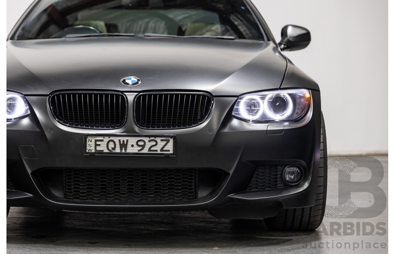 8/2010 BMW 335i M-Sport E92 MY10 2d Coupe Satin Black Wrap Turbo 3.0L