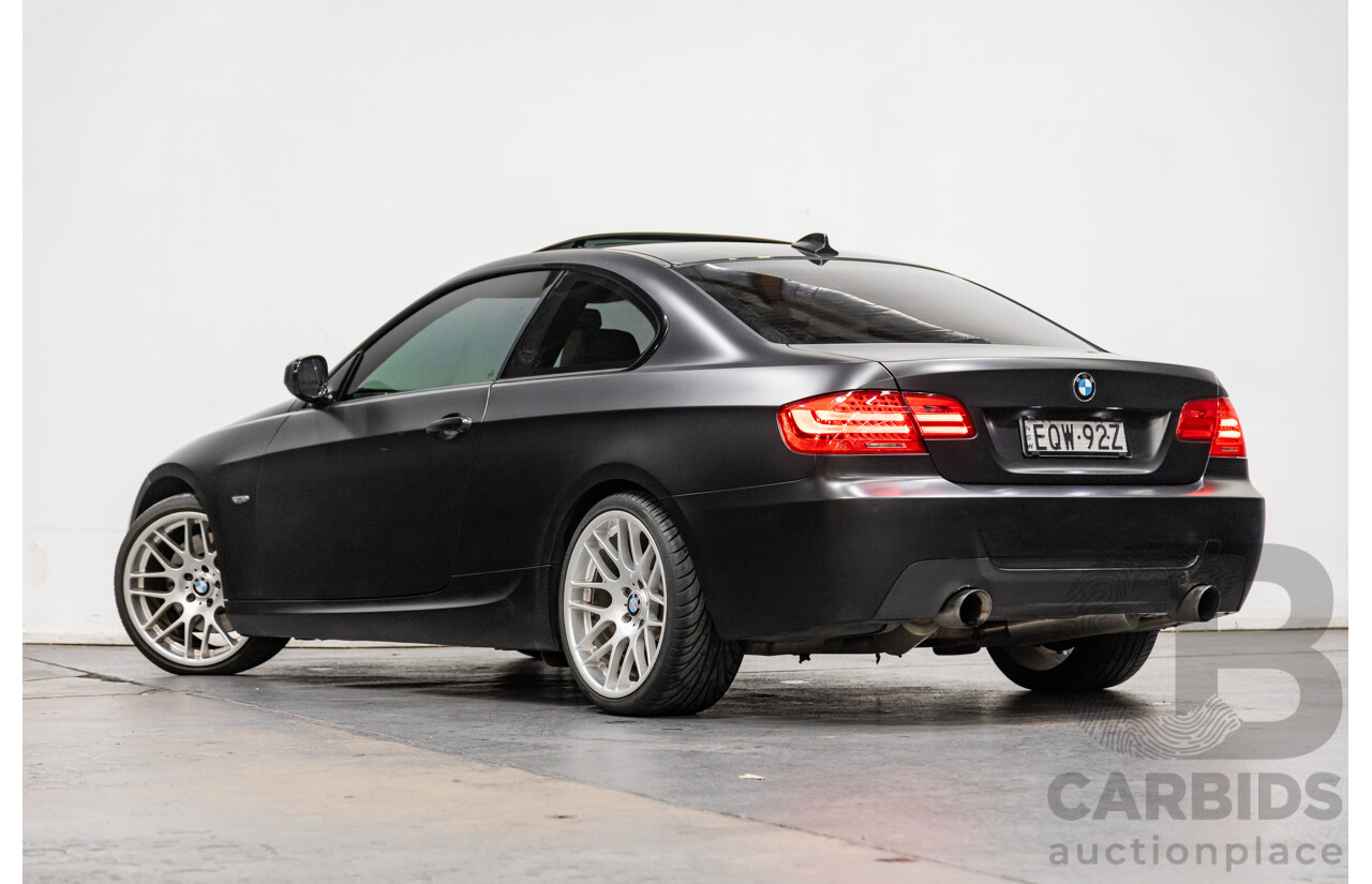 8/2010 BMW 335i M-Sport E92 MY10 2d Coupe Satin Black Wrap Turbo 3.0L