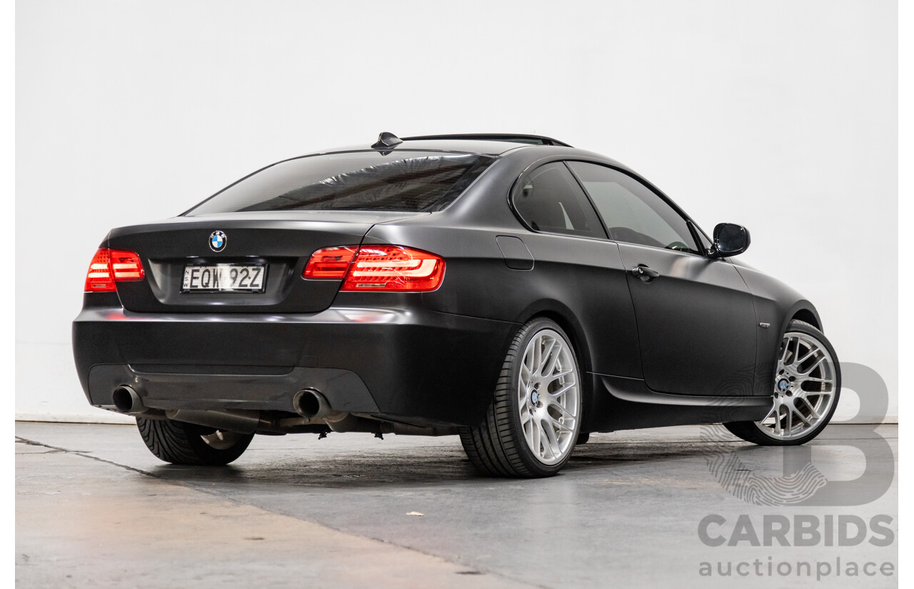 8/2010 BMW 335i M-Sport E92 MY10 2d Coupe Satin Black Wrap Turbo 3.0L
