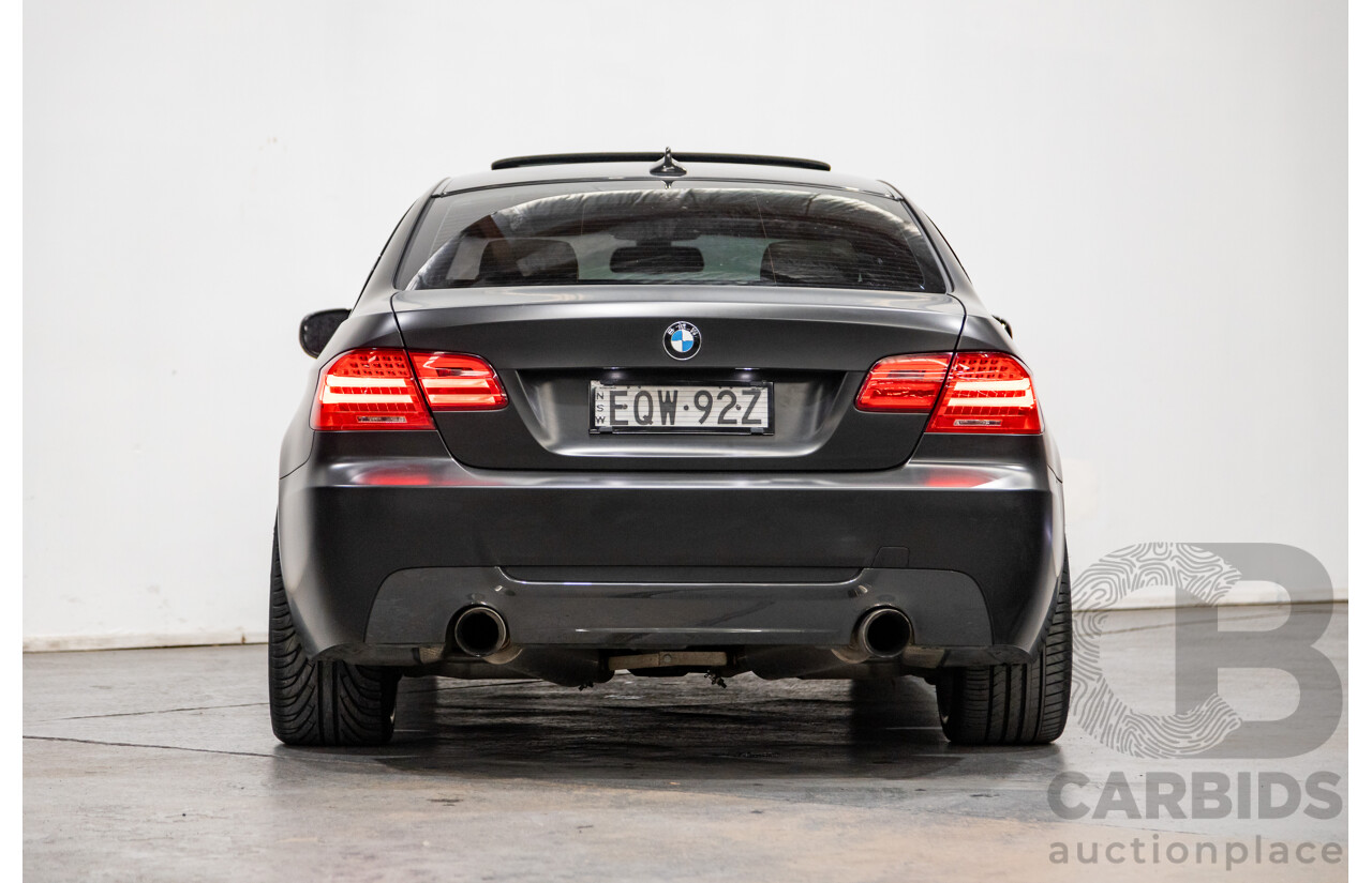 8/2010 BMW 335i M-Sport E92 MY10 2d Coupe Satin Black Wrap Turbo 3.0L