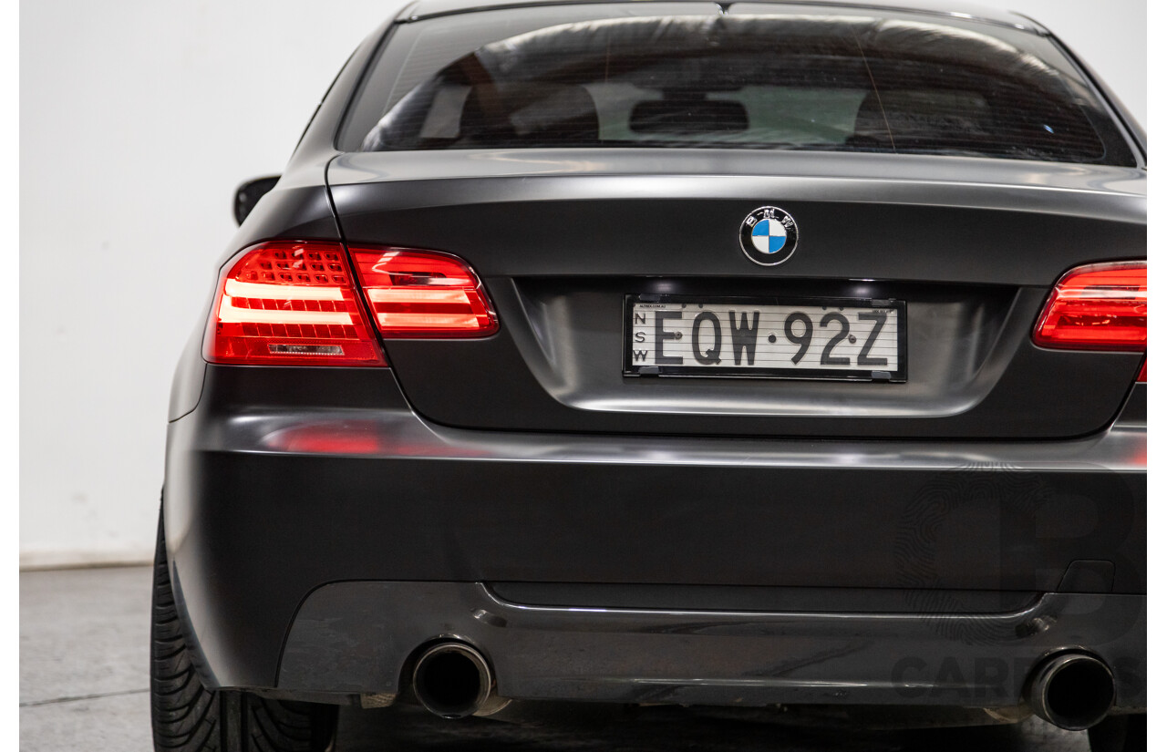 8/2010 BMW 335i M-Sport E92 MY10 2d Coupe Satin Black Wrap Turbo 3.0L