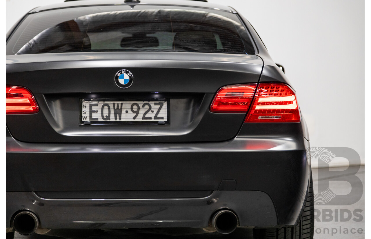 8/2010 BMW 335i M-Sport E92 MY10 2d Coupe Satin Black Wrap Turbo 3.0L