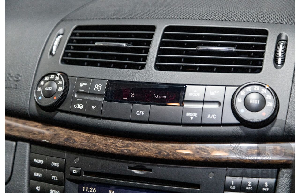 4/2009 Mercedes Benz E280 Sports Edition 211 MY07 Upgrade 4d Sedan Indium Grey Metallic V6 3.0L