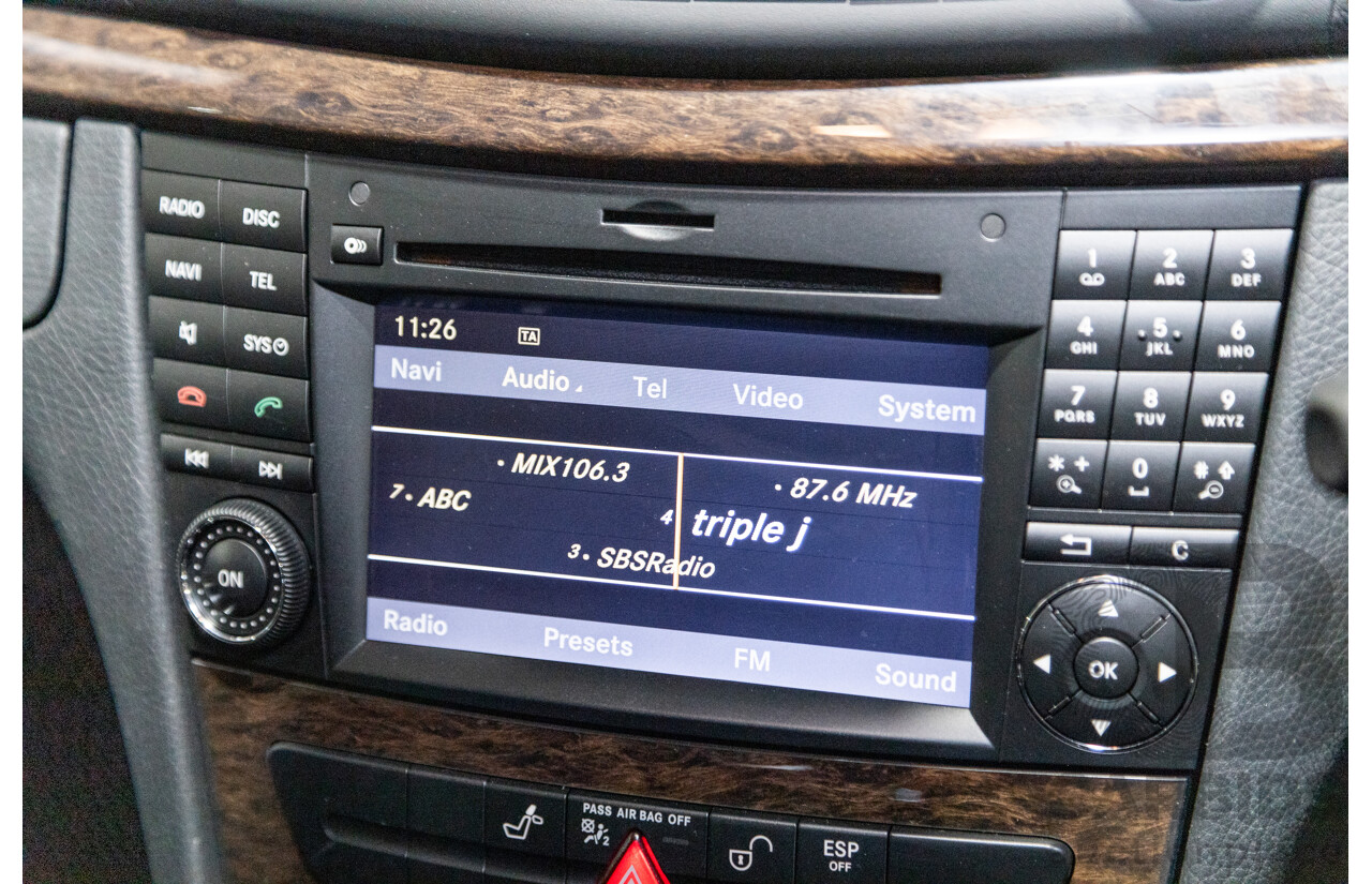 4/2009 Mercedes Benz E280 Sports Edition 211 MY07 Upgrade 4d Sedan Indium Grey Metallic V6 3.0L