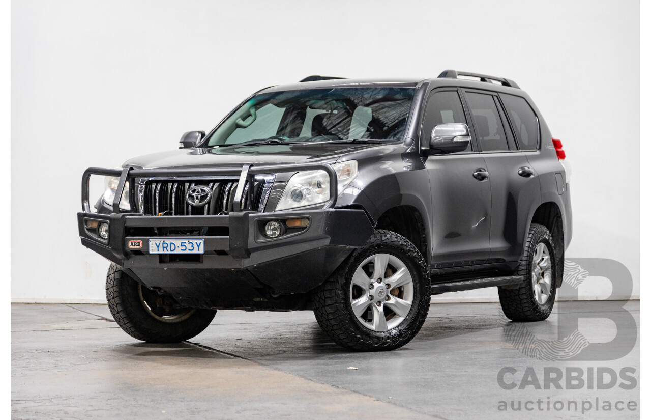 8/2013 Toyota Landcruiser Prado GXL (4x4) KDJ150R 4d Wagon Graphite Metallic Grey Turbo Diesel 3.0L - 7 Seater