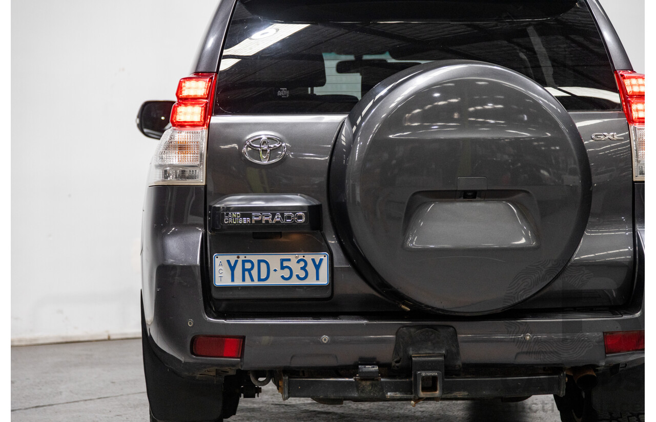 8/2013 Toyota Landcruiser Prado GXL (4x4) KDJ150R 4d Wagon Graphite Metallic Grey Turbo Diesel 3.0L - 7 Seater