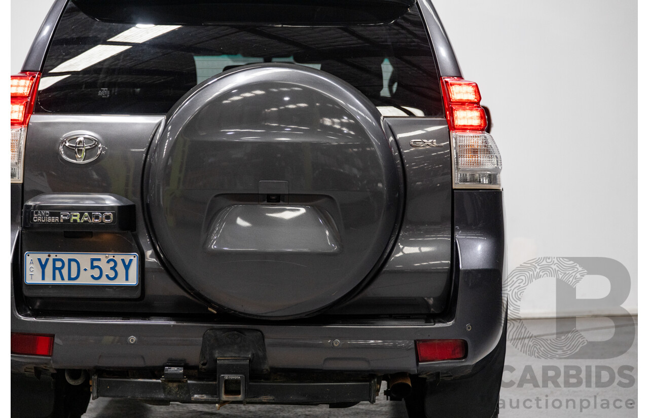 8/2013 Toyota Landcruiser Prado GXL (4x4) KDJ150R 4d Wagon Graphite Metallic Grey Turbo Diesel 3.0L - 7 Seater