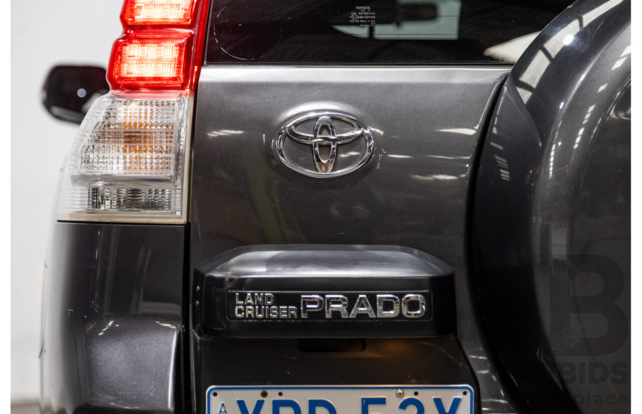 8/2013 Toyota Landcruiser Prado GXL (4x4) KDJ150R 4d Wagon Graphite Metallic Grey Turbo Diesel 3.0L - 7 Seater