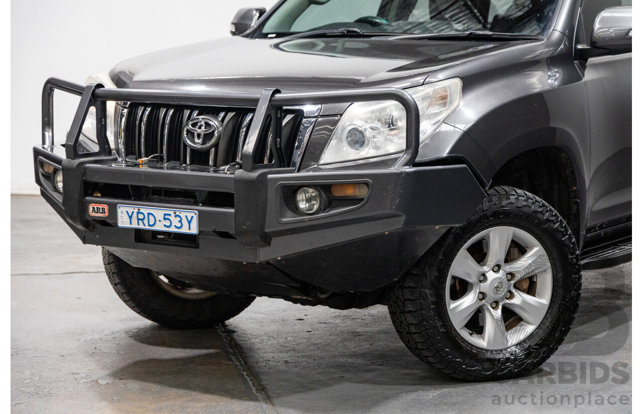 8/2013 Toyota Landcruiser Prado GXL (4x4) KDJ150R 4d Wagon Graphite Metallic Grey Turbo Diesel 3.0L - 7 Seater