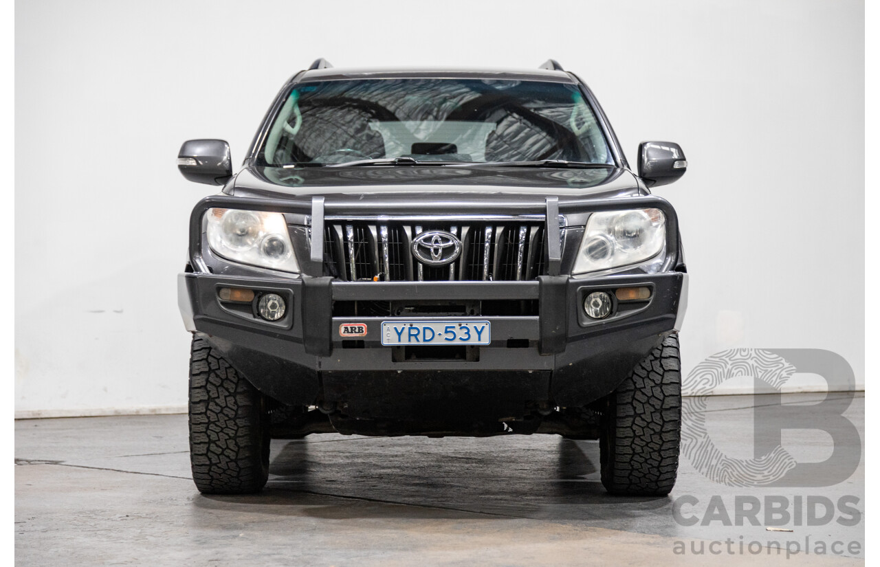 8/2013 Toyota Landcruiser Prado GXL (4x4) KDJ150R 4d Wagon Graphite Metallic Grey Turbo Diesel 3.0L - 7 Seater