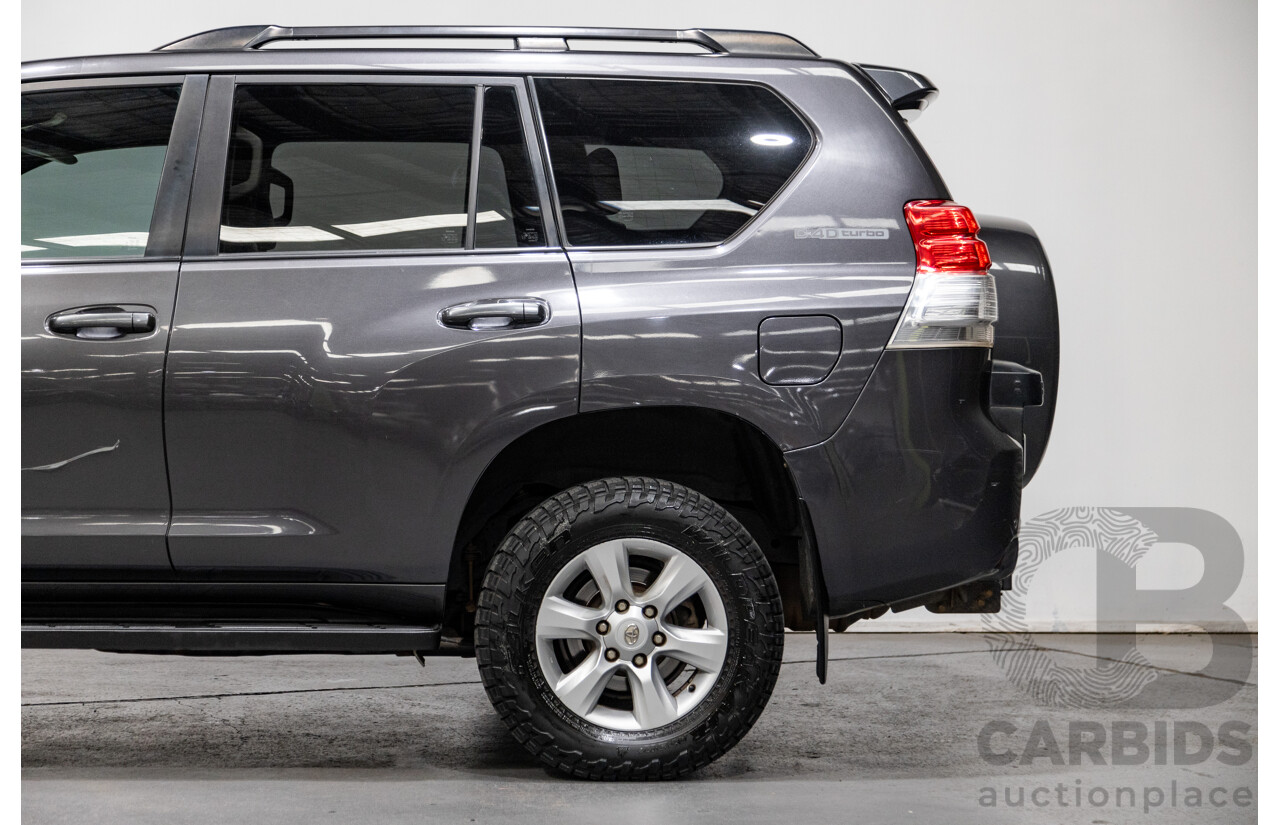 8/2013 Toyota Landcruiser Prado GXL (4x4) KDJ150R 4d Wagon Graphite Metallic Grey Turbo Diesel 3.0L - 7 Seater
