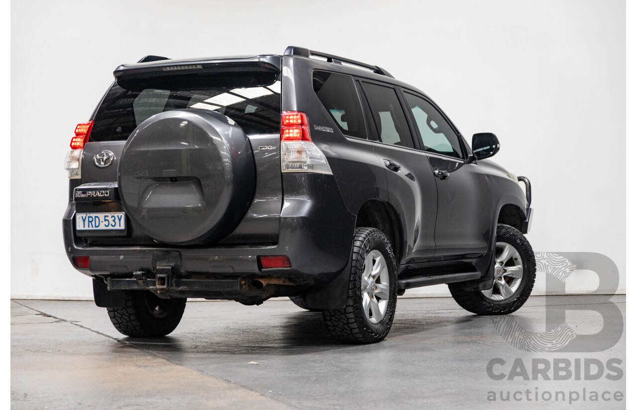 8/2013 Toyota Landcruiser Prado GXL (4x4) KDJ150R 4d Wagon Graphite Metallic Grey Turbo Diesel 3.0L - 7 Seater