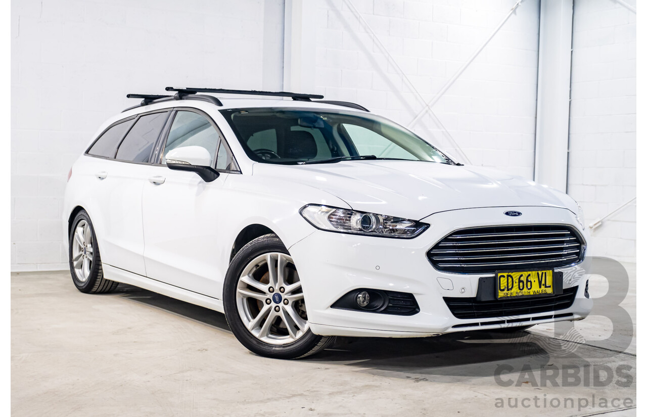5/2015 Ford Mondeo Ambiente MD 4d Wagon White Turbo 2.0L