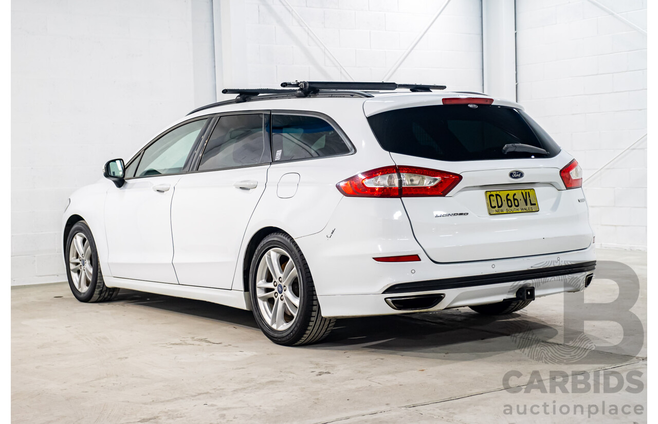 5/2015 Ford Mondeo Ambiente MD 4d Wagon White Turbo 2.0L