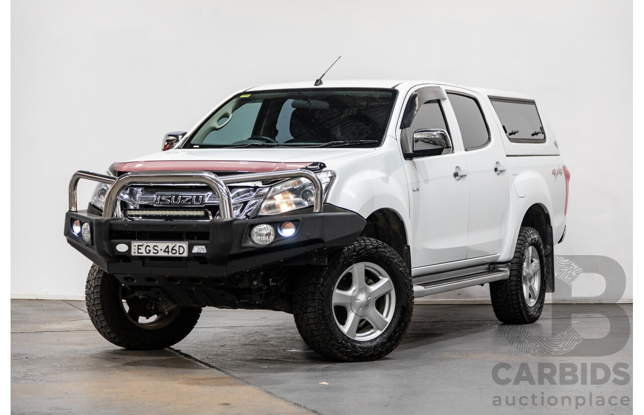 12/2014 Isuzu D-Max LS-U Hi-Ride (4x4) TF MY15 Crew Cab Utility White Turbo Diesel 3.0L