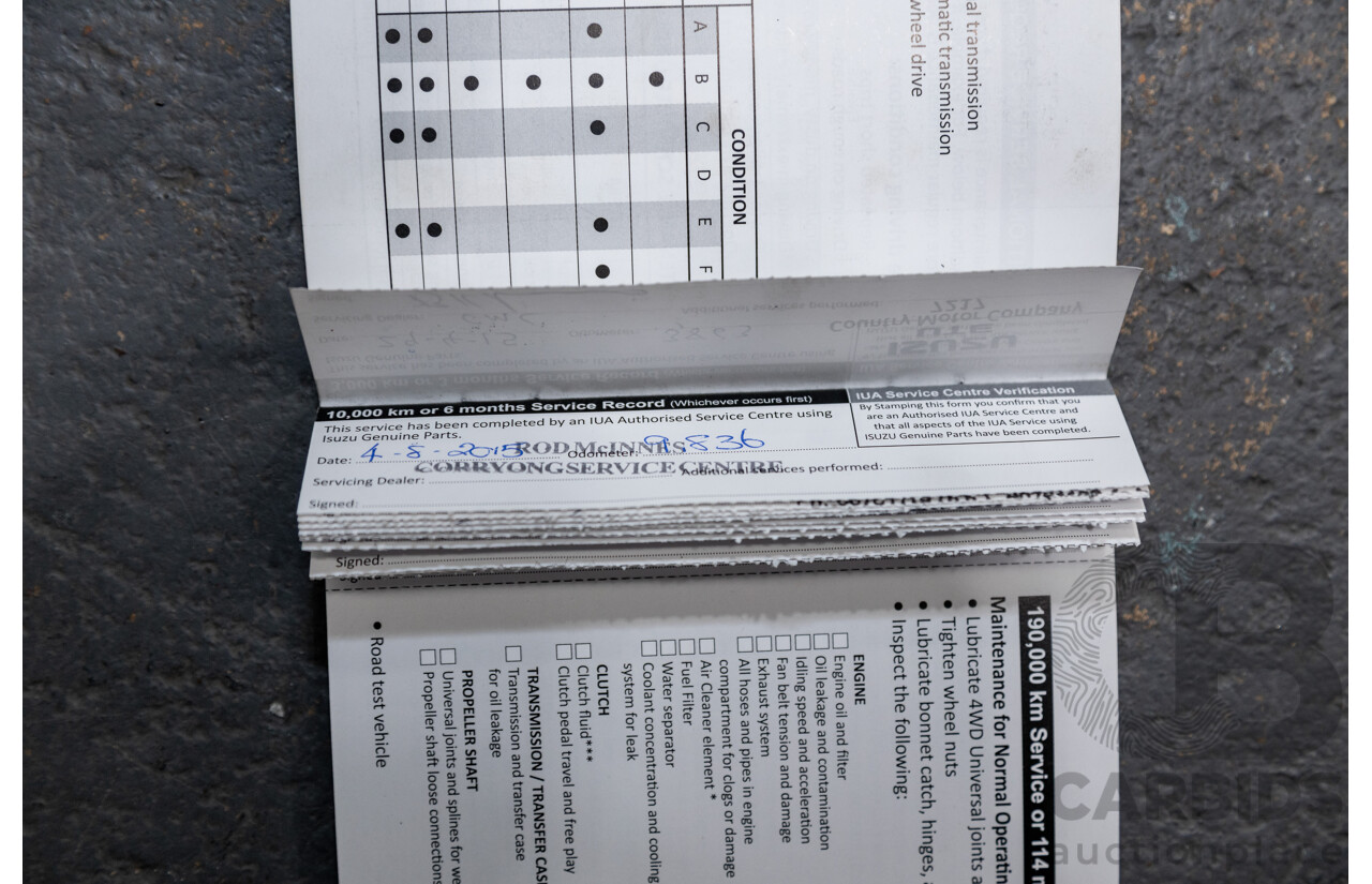 12/2014 Isuzu D-Max LS-U Hi-Ride (4x4) TF MY15 Crew Cab Utility White Turbo Diesel 3.0L