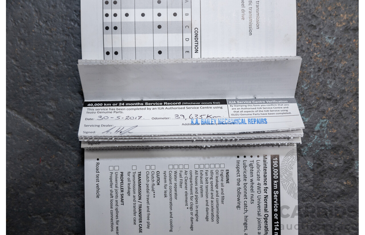 12/2014 Isuzu D-Max LS-U Hi-Ride (4x4) TF MY15 Crew Cab Utility White Turbo Diesel 3.0L