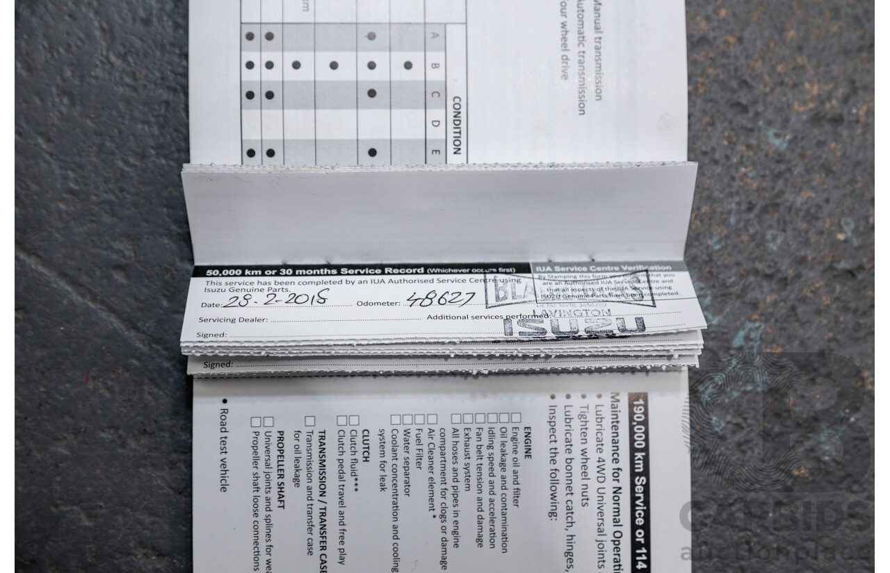 12/2014 Isuzu D-Max LS-U Hi-Ride (4x4) TF MY15 Crew Cab Utility White Turbo Diesel 3.0L