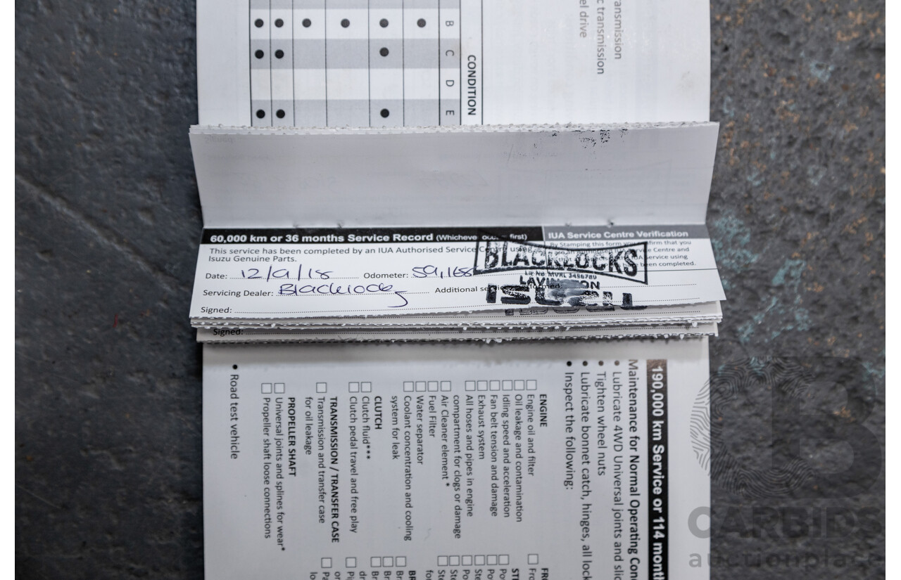 12/2014 Isuzu D-Max LS-U Hi-Ride (4x4) TF MY15 Crew Cab Utility White Turbo Diesel 3.0L