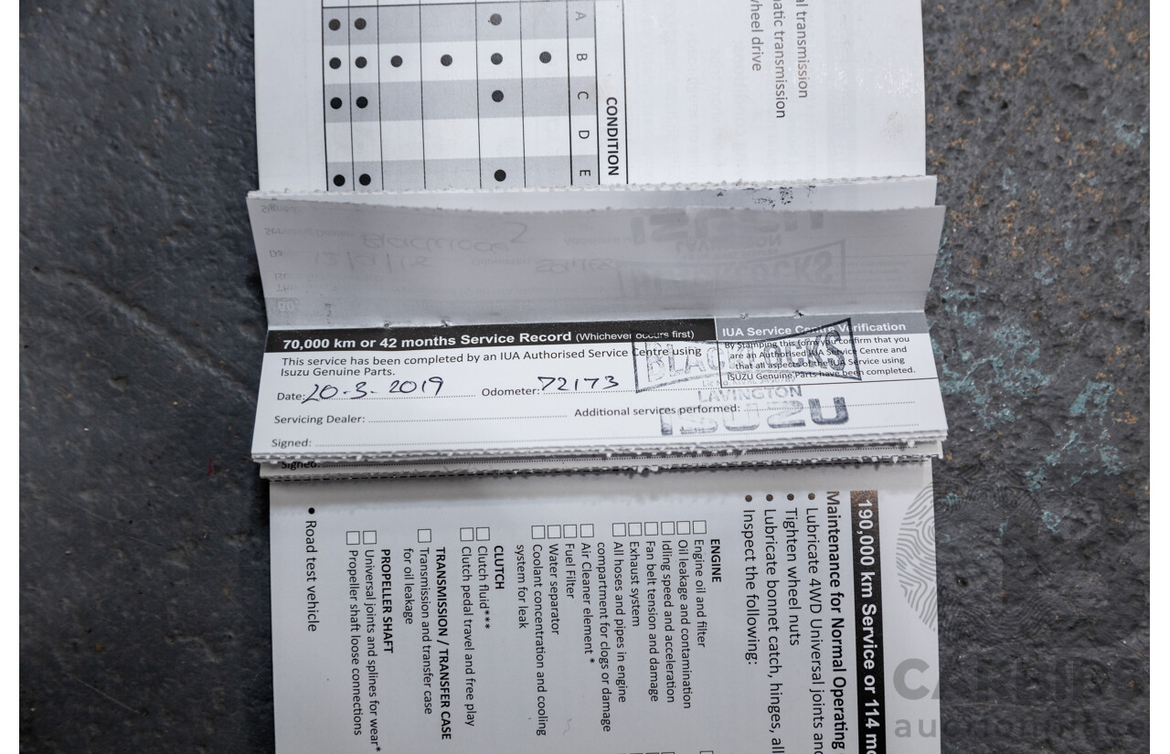 12/2014 Isuzu D-Max LS-U Hi-Ride (4x4) TF MY15 Crew Cab Utility White Turbo Diesel 3.0L