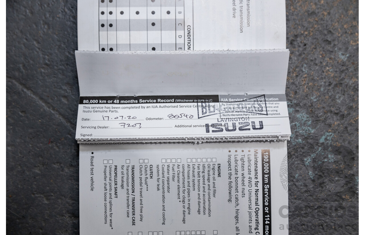 12/2014 Isuzu D-Max LS-U Hi-Ride (4x4) TF MY15 Crew Cab Utility White Turbo Diesel 3.0L