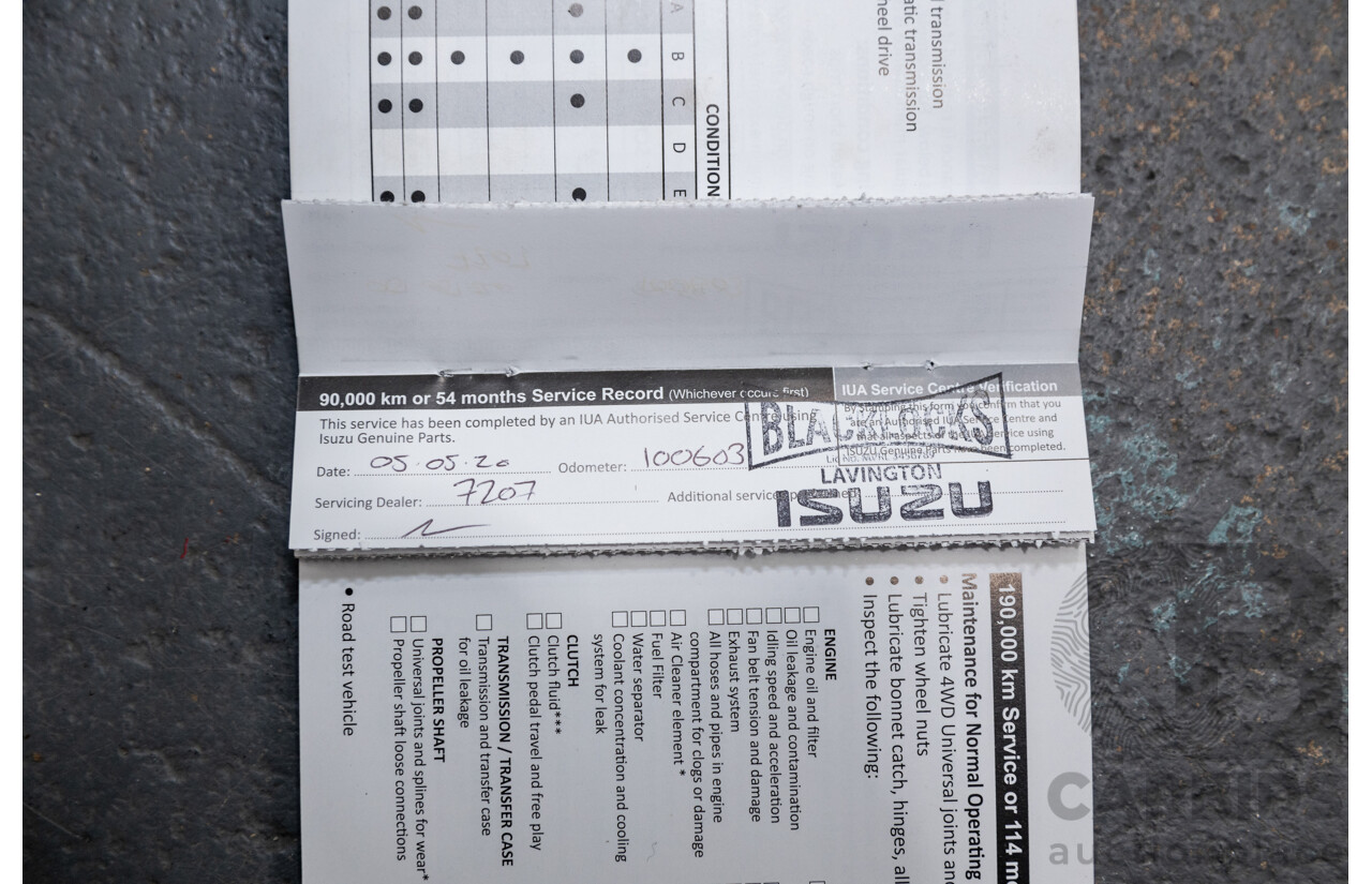 12/2014 Isuzu D-Max LS-U Hi-Ride (4x4) TF MY15 Crew Cab Utility White Turbo Diesel 3.0L