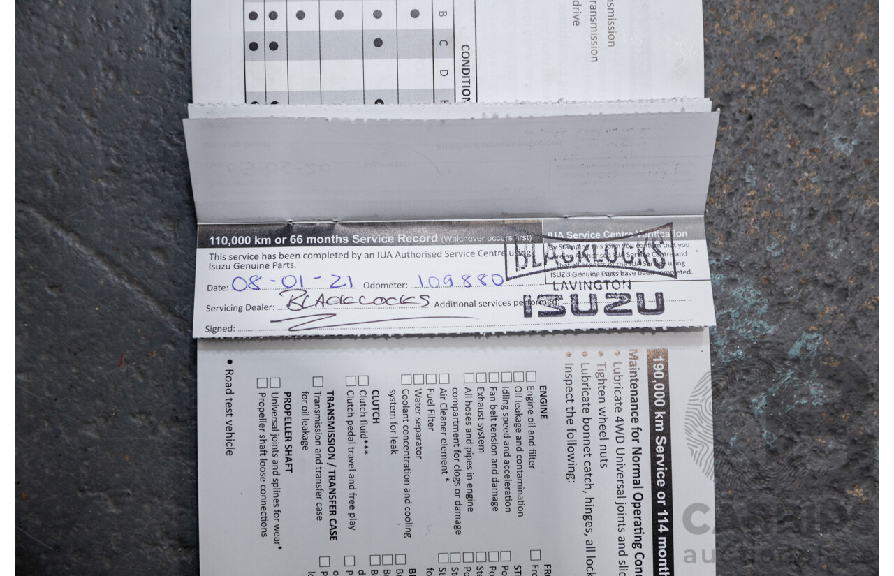 12/2014 Isuzu D-Max LS-U Hi-Ride (4x4) TF MY15 Crew Cab Utility White Turbo Diesel 3.0L