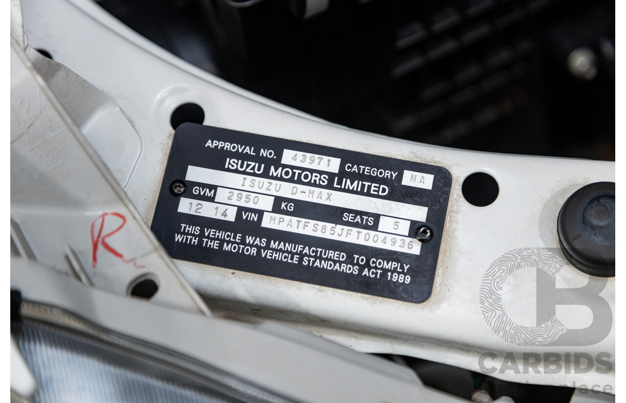 12/2014 Isuzu D-Max LS-U Hi-Ride (4x4) TF MY15 Crew Cab Utility White Turbo Diesel 3.0L