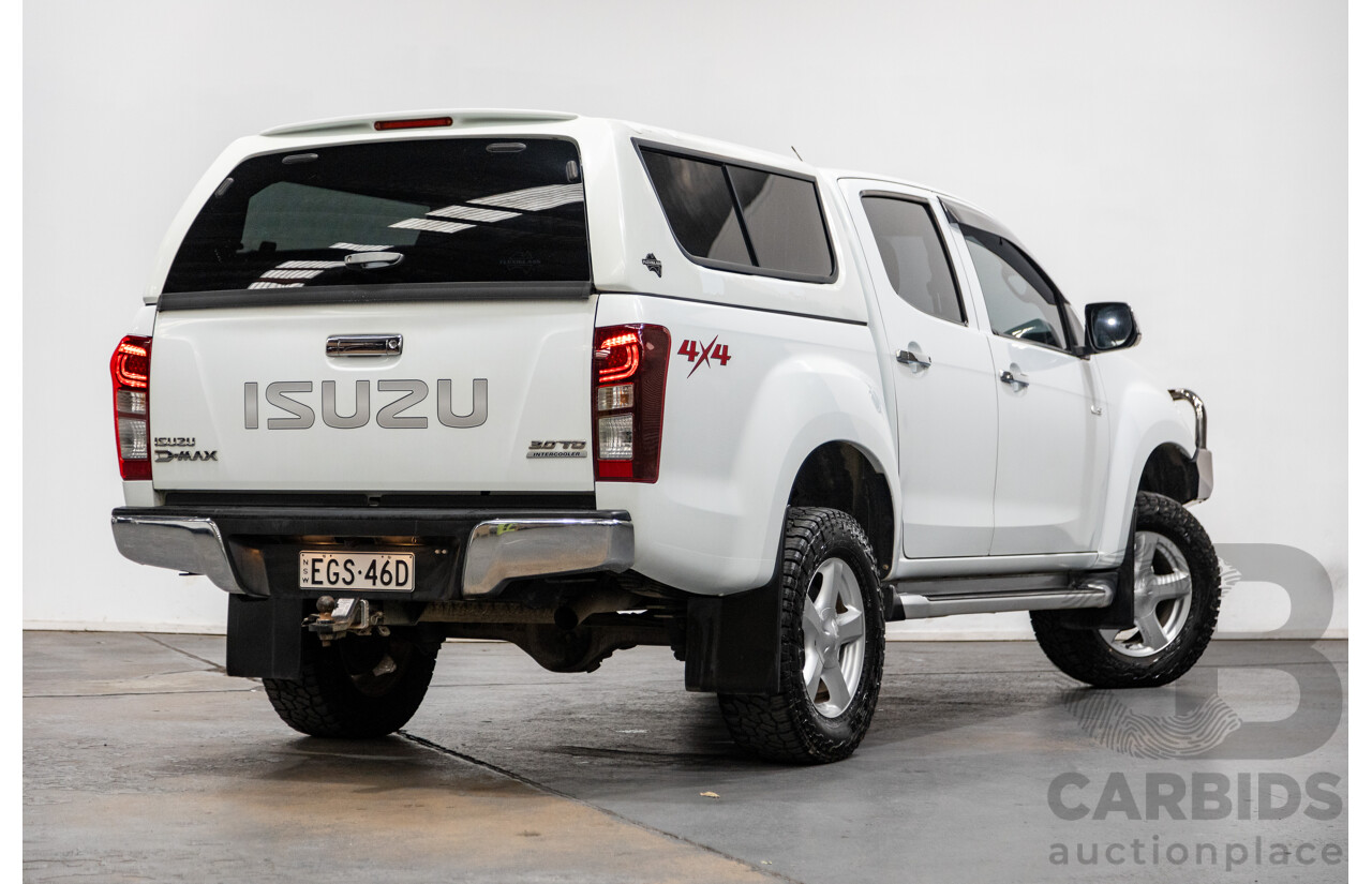 12/2014 Isuzu D-Max LS-U Hi-Ride (4x4) TF MY15 Crew Cab Utility White Turbo Diesel 3.0L