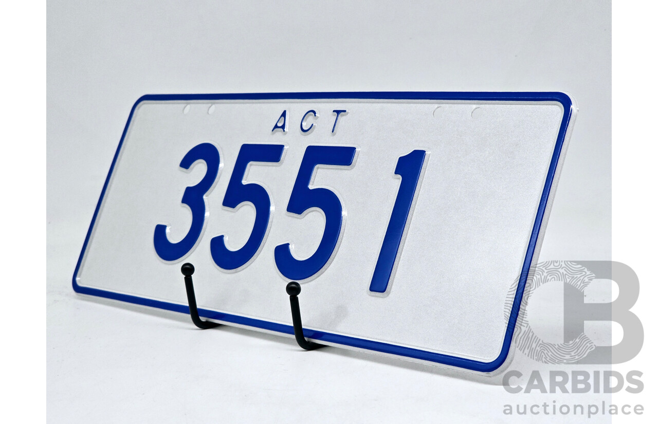 ACT 4-Digit Number Plate - 3551