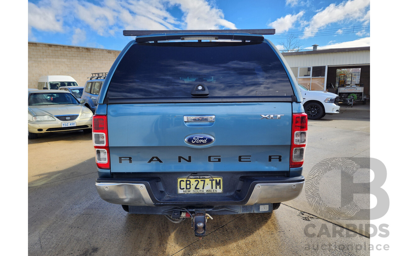 11/2014 Ford Ranger XLT 3.2 (4x4) PX Dual Cab Utility Blue 3.2L