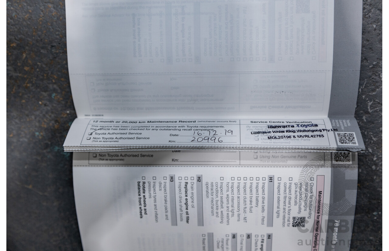 11/2018 Toyota Rav4 GX (AWD) ASA44R 4d Wagon White 2.5L