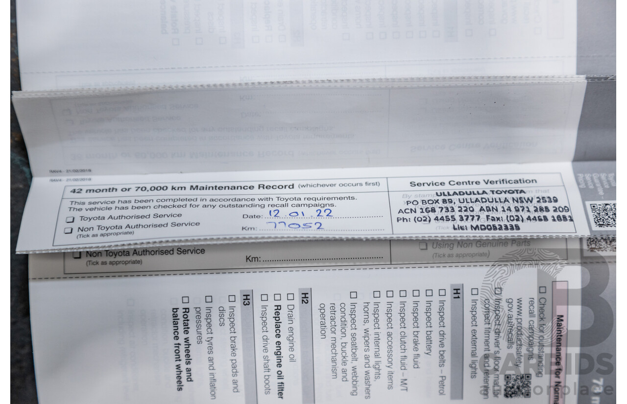 11/2018 Toyota Rav4 GX (AWD) ASA44R 4d Wagon White 2.5L