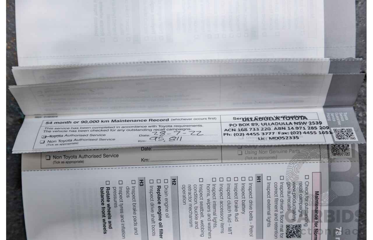 11/2018 Toyota Rav4 GX (AWD) ASA44R 4d Wagon White 2.5L